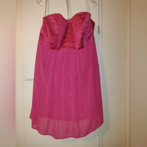 David's Bridal Pink Beaded Dress